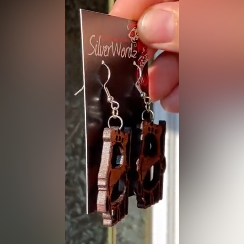 Mahogany Ewok Ornaments with Silver Hooks - Picture 4 of 6